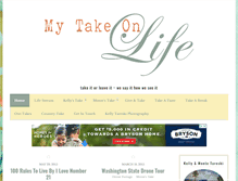 Tablet Screenshot of mytakeonlife.com